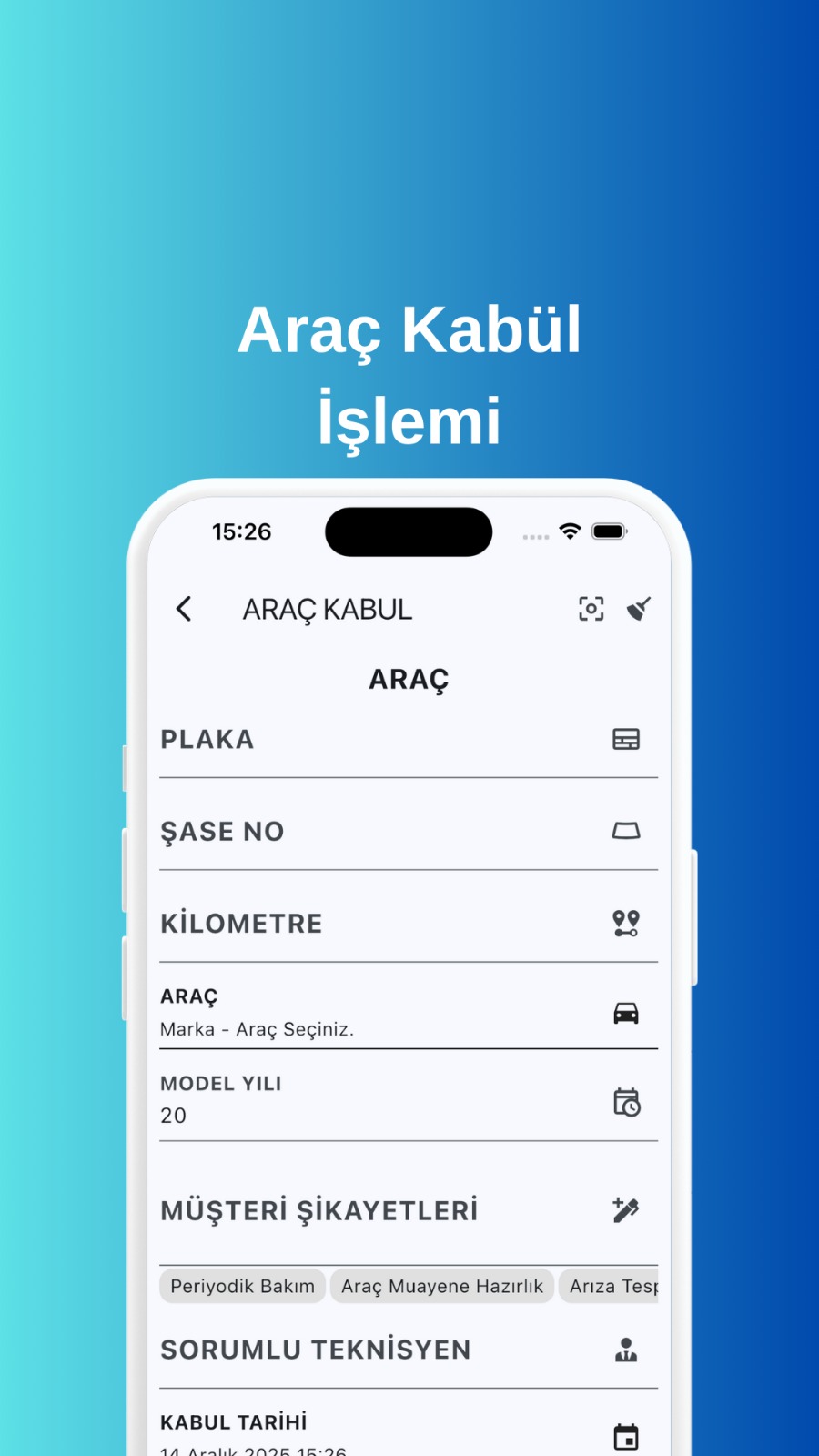 Araç Kabul İşlemi